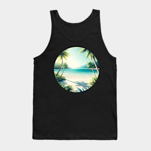 Low Poly Tropical Beach Tank Top